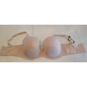 Torrid T-Shirt Lightly Lined Smooth Straight Back Bra, Beige, 38F NWT